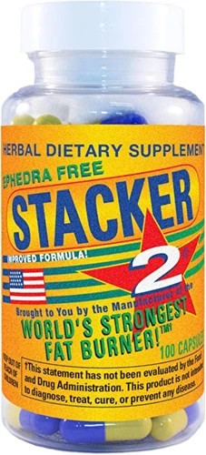 Stacker two Dietary Supplement “Fat Burner Weight Loss” Capsules 100 Count