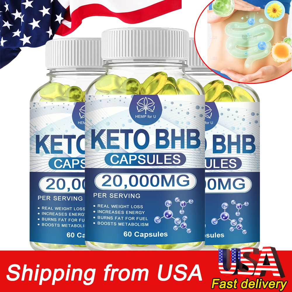 3x Keto BHB 20,000MG Ketone Fat Burner Weight Loss Diet Pills Ketosis Supplement