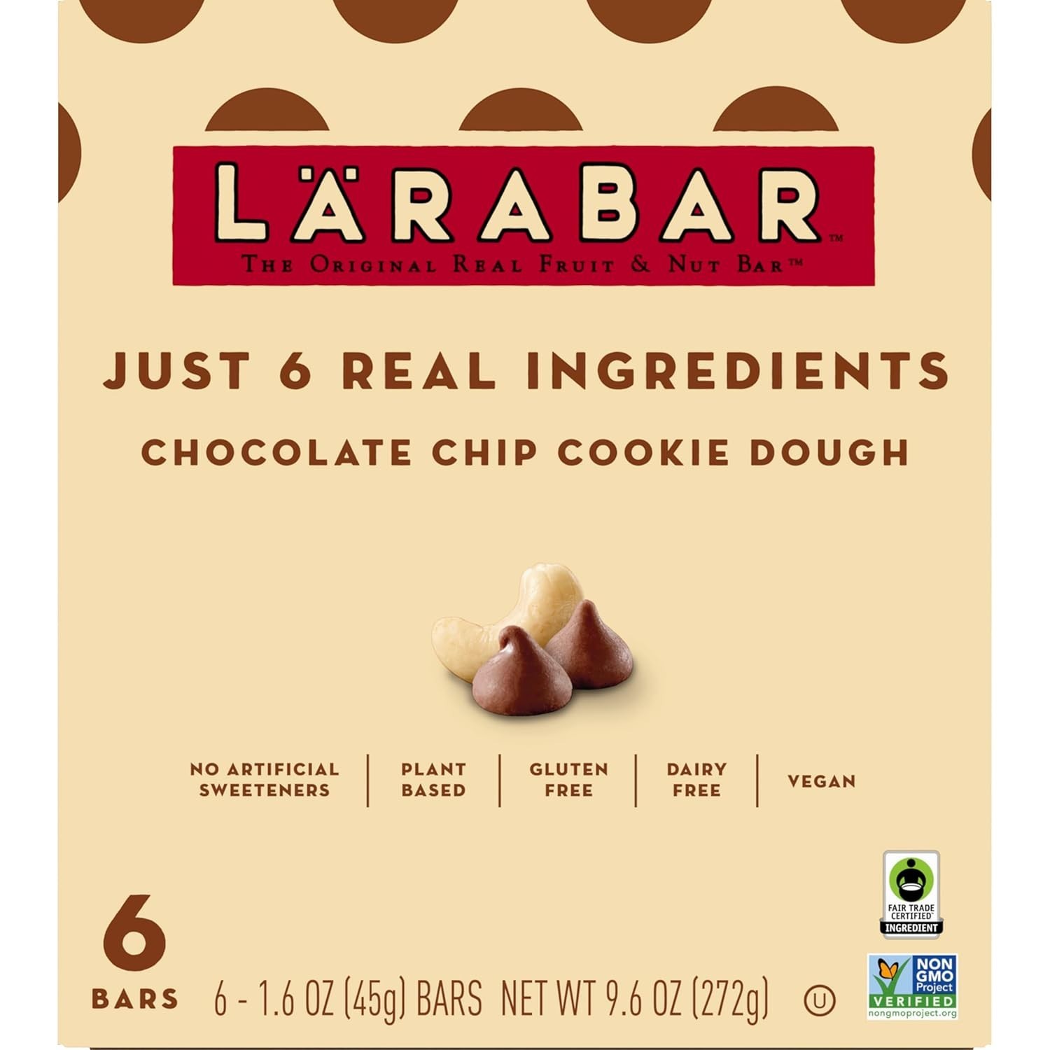 6 Count Larabar Cookie Dough Bars – Real Ingredients, & Gluten Free Treat