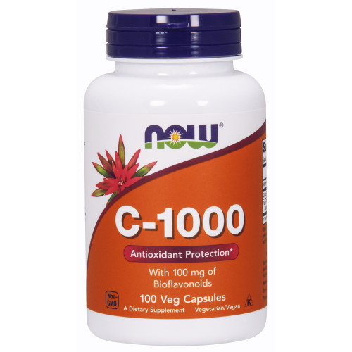 NOW Foods C-1000 Vitamin C 100 Veg Caps Antioxidant 05/26EXP