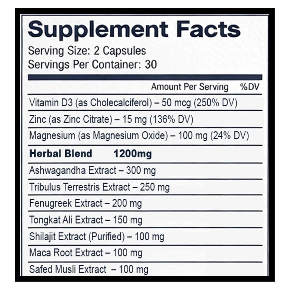(1 pack) Eremax Capsules, Eremax Premium Performance Supplement – (60 Capsules)