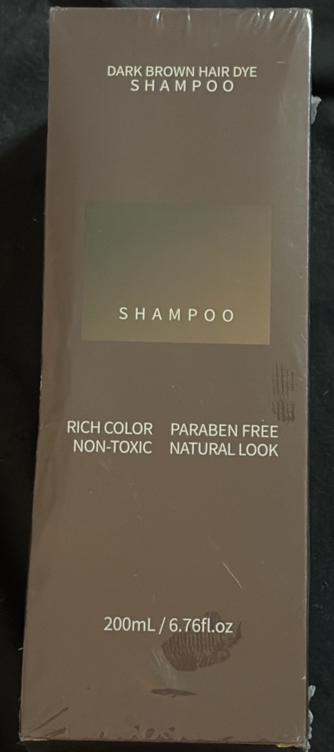 Dark Brown Hair Dye Shampoo Non-Toxic Natural Look