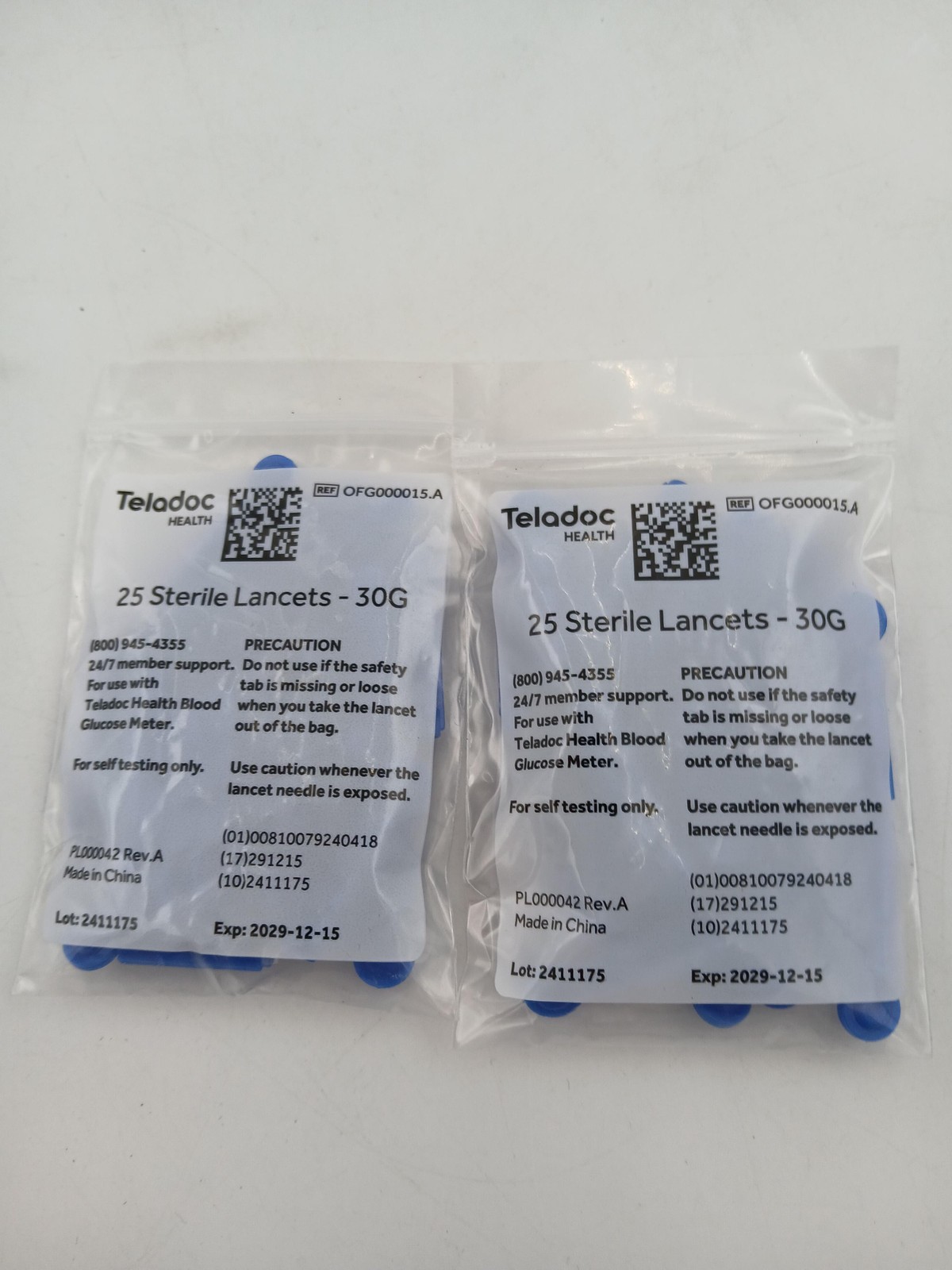 EasyMax Glucose Test Strips 50ct Exp May 2027 + Teladoc 50 Lancets 30G Blue