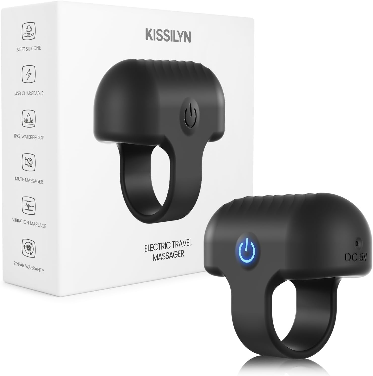 Rechargeable Durable Finger Massager Waterproof Soft Lightweight Handheld Comfy