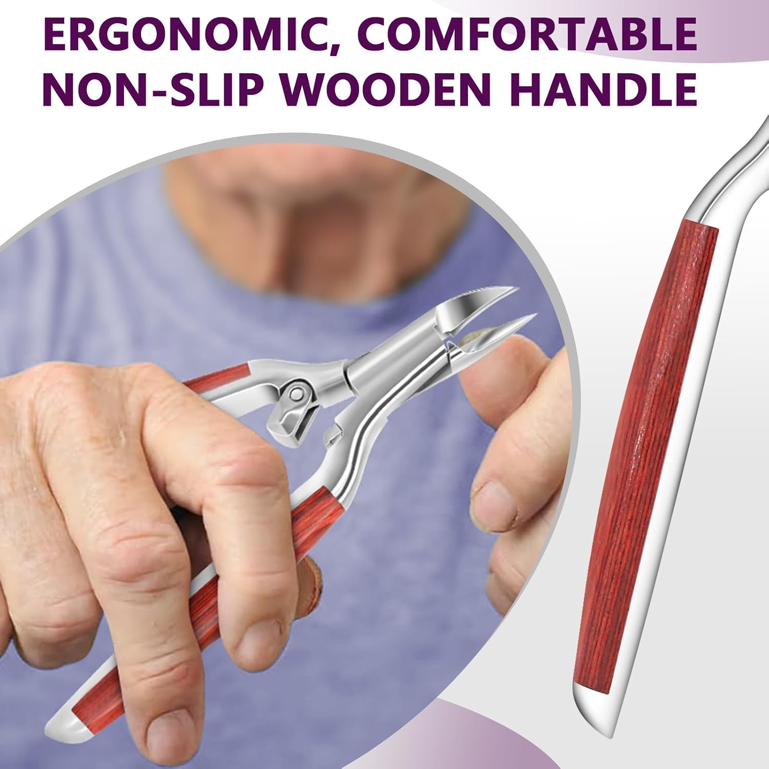 Sharp Toenail Clippers for Thick Nails, Ingrown, Heavy Duty, Seniors