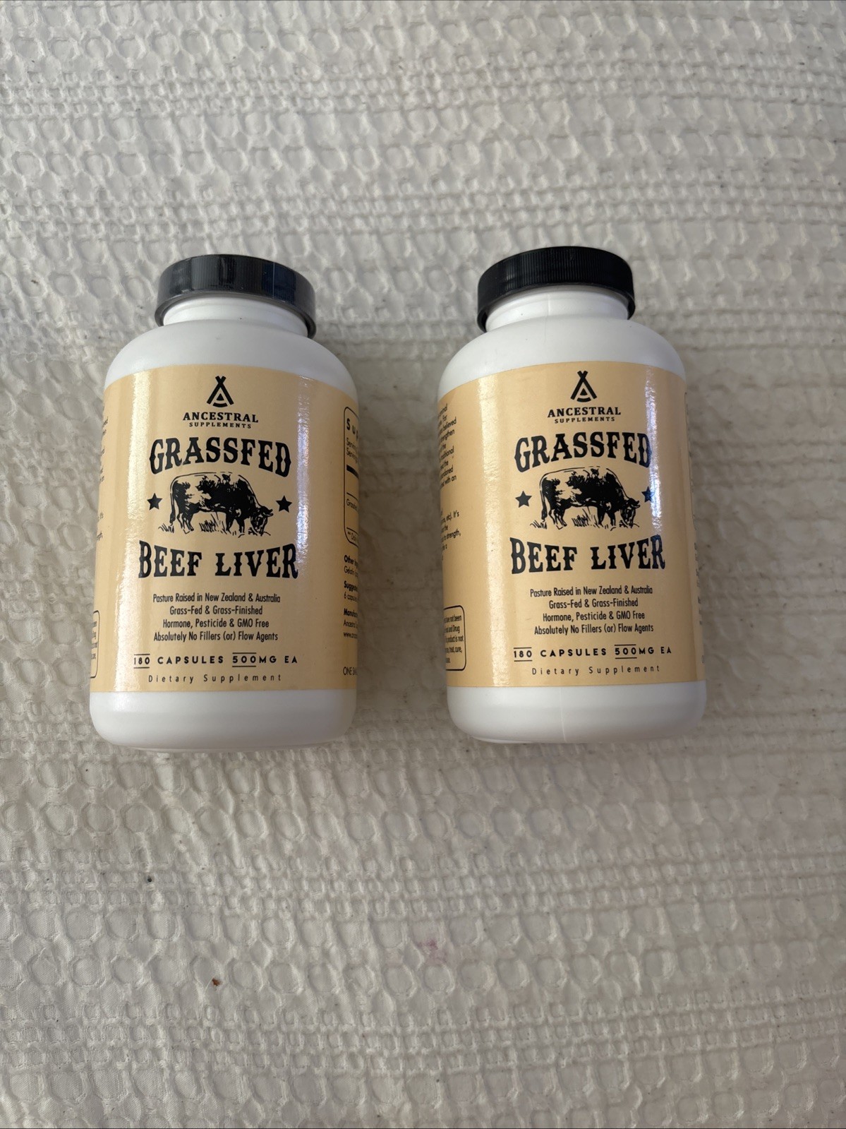 Ancestral Supplements Grass Fed Beef Liver 3000mg 180Caps New Zealand NonGMO
