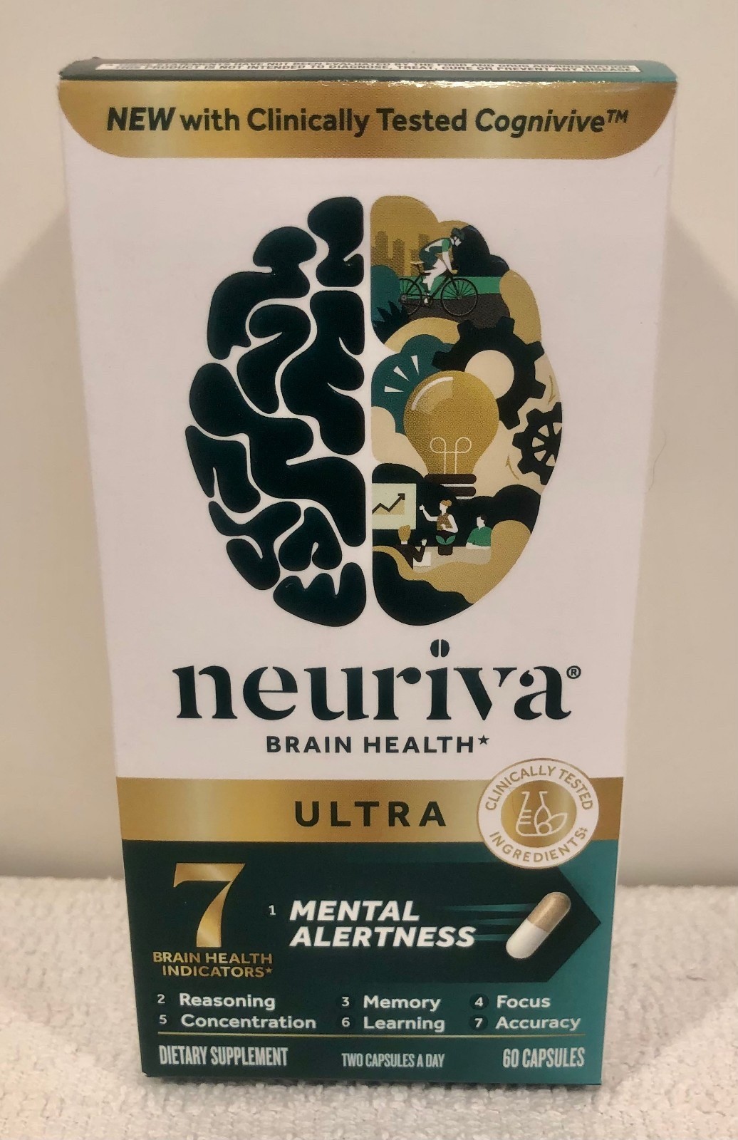 🎁 neuriva ULTRA Brain Health Mental-Alert Learning Nootropics 60ct ~GENUINE~ 🎁