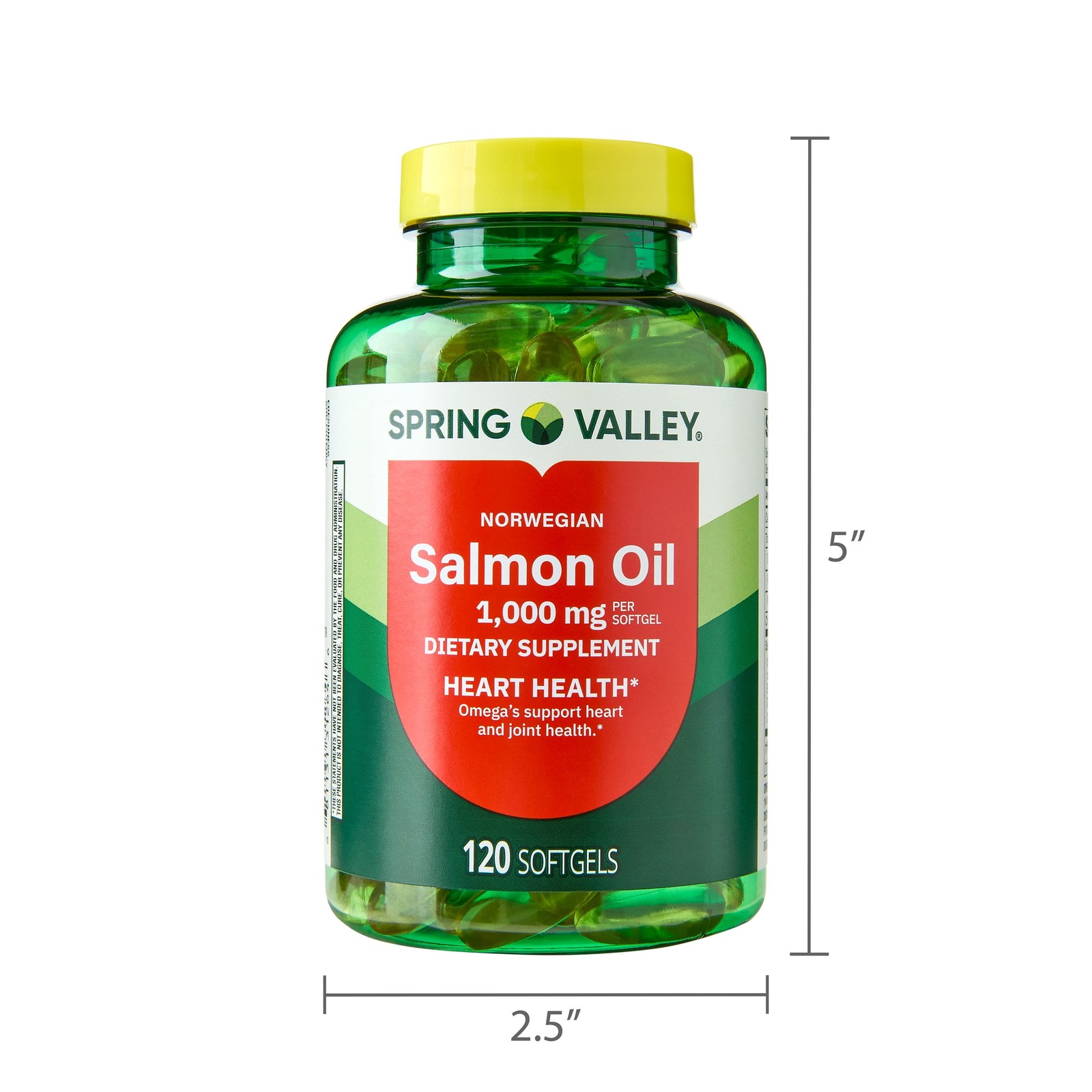 Heart-Healthy Norwegian Salmon Oil Softgels, 1000mg, 120 Count
