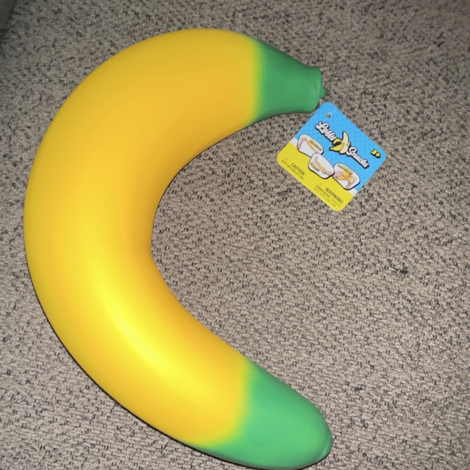 Laffy Snacks Jumbo Squishy Banana Squeeze Ball Tear-Resistant