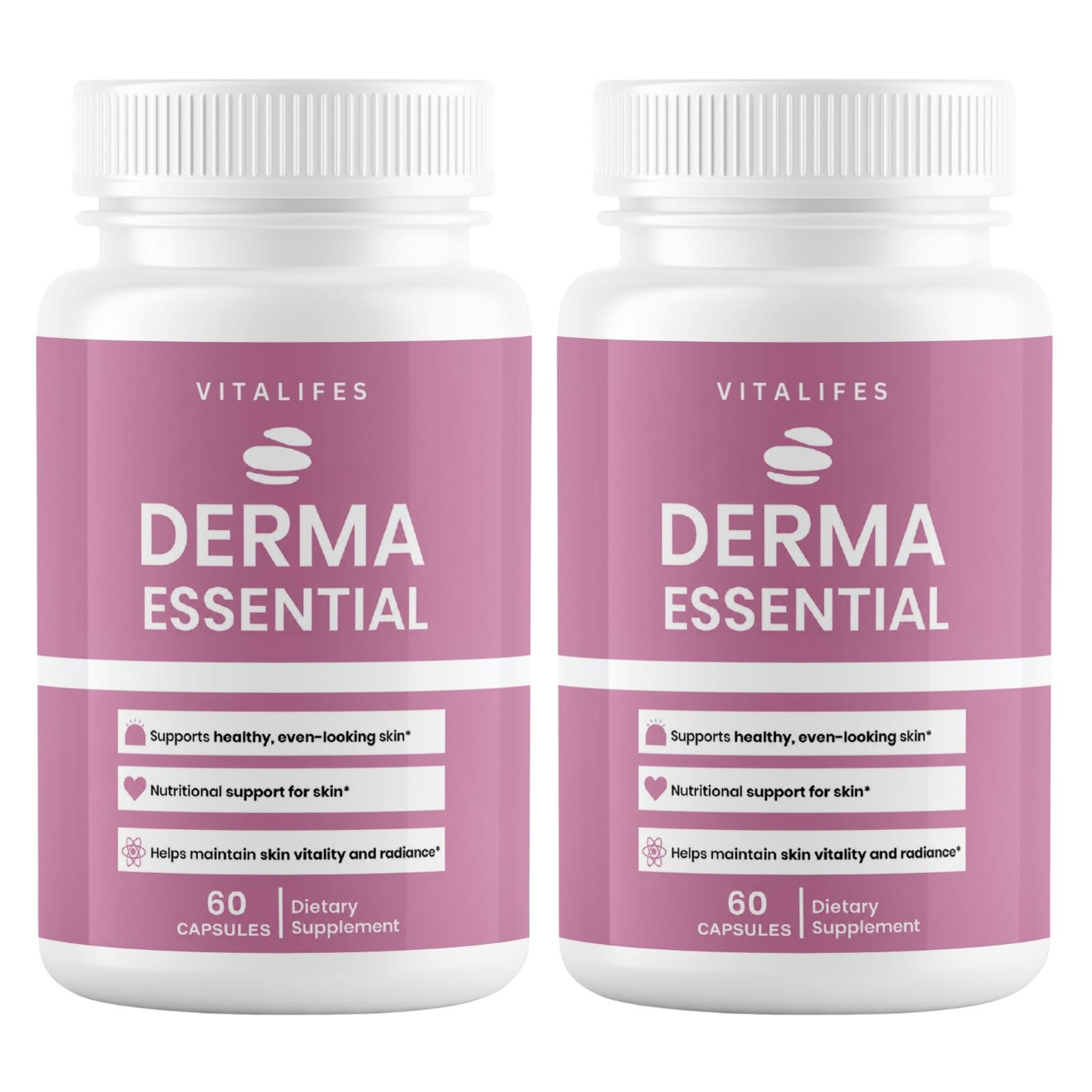 (2 Pack) Derma Essential Probiotics Advanced Healthy Skin Support 60 Capsules