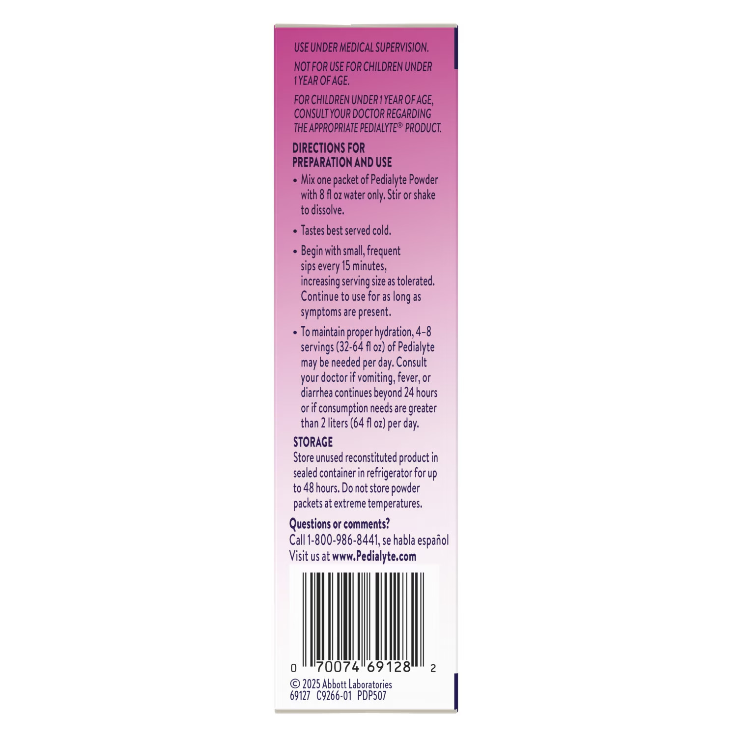 Pedialyte Electrolyte Powder, Strawberry Lemonade, 8 Powder Packets