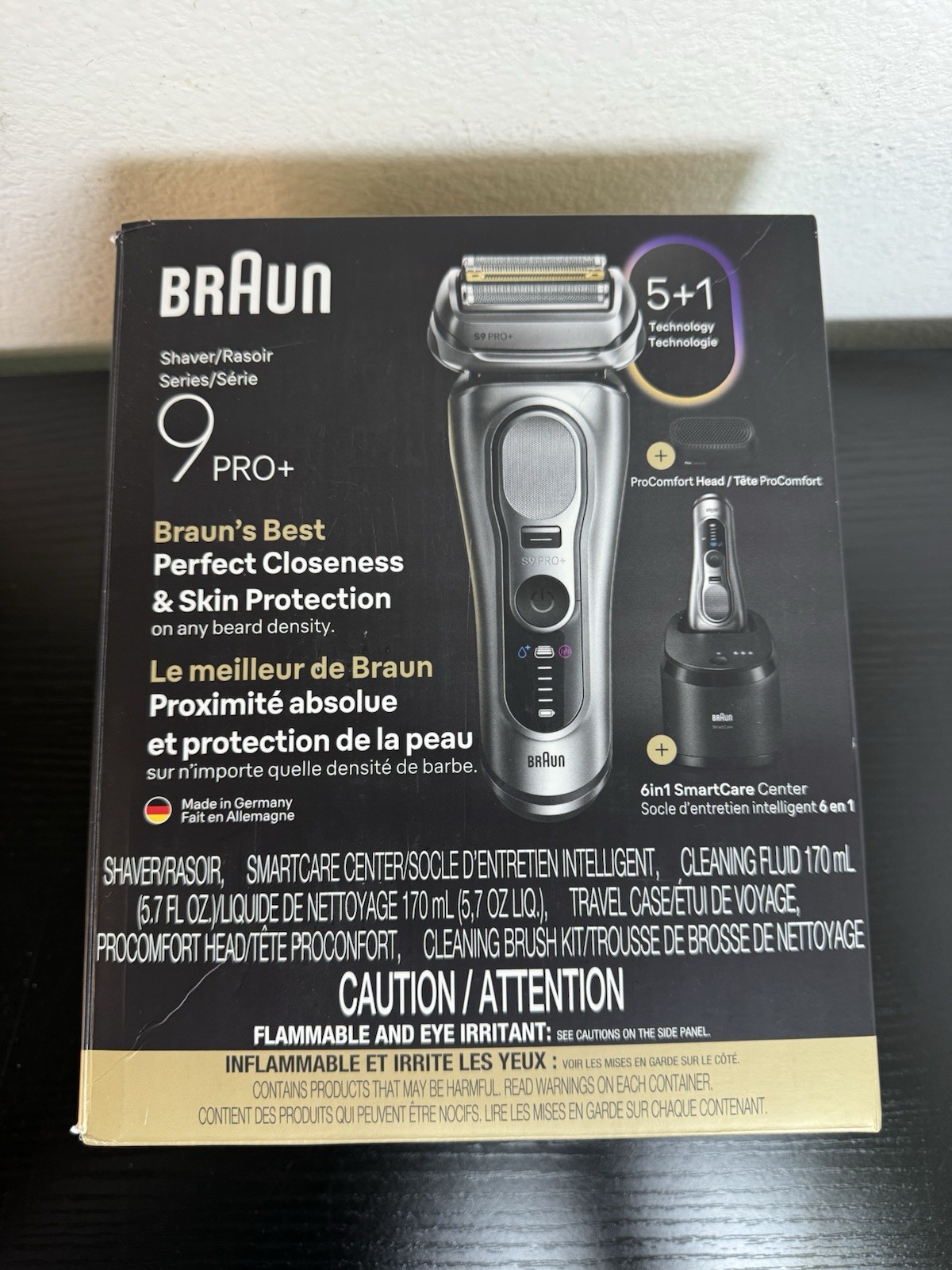 Braun Series 9 PRO+ Electric Shaver SmartCare Center New Open Box Silver 9697CC