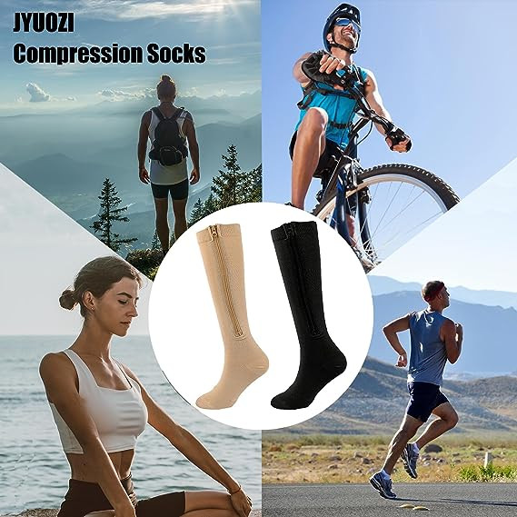 3 Pares Medias Calcetines De Compresion Mujeres Best – 20-30Mmhg Para Hombres Y
