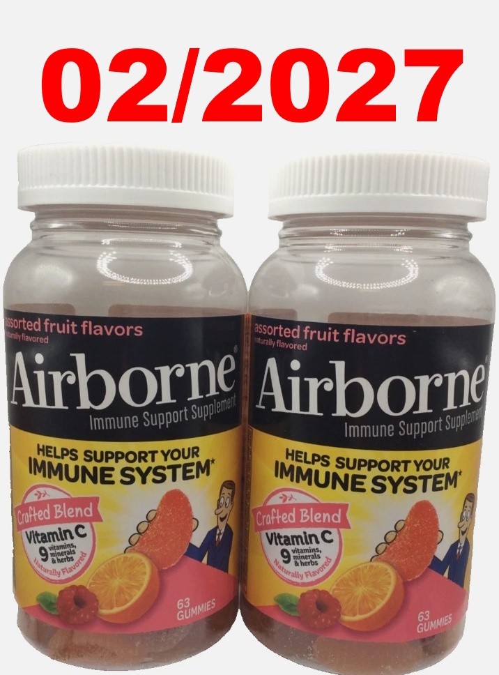 Airborne Immune Support Assorted Fruit All-in-One Product Gummy, 126 Gummies
