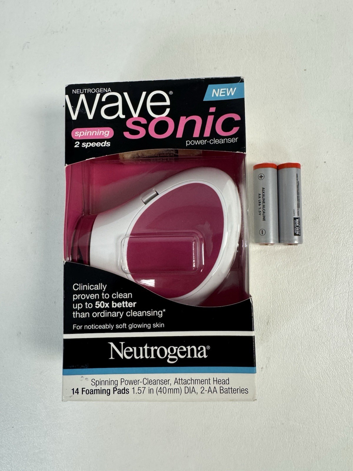 Neutrogena Wave Sonic Power Cleanser 14 Pads heads Deep Clean Foaming New