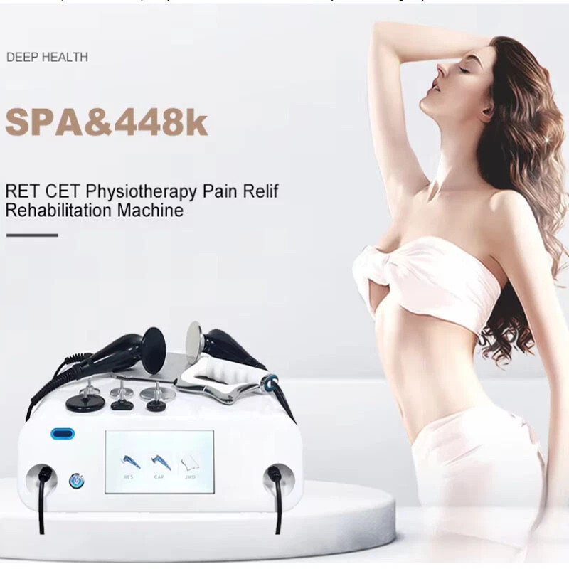 3 in 1 448kHz RET CET Monopolar RF Tecar Therapy Machine Body Skin Care Massager