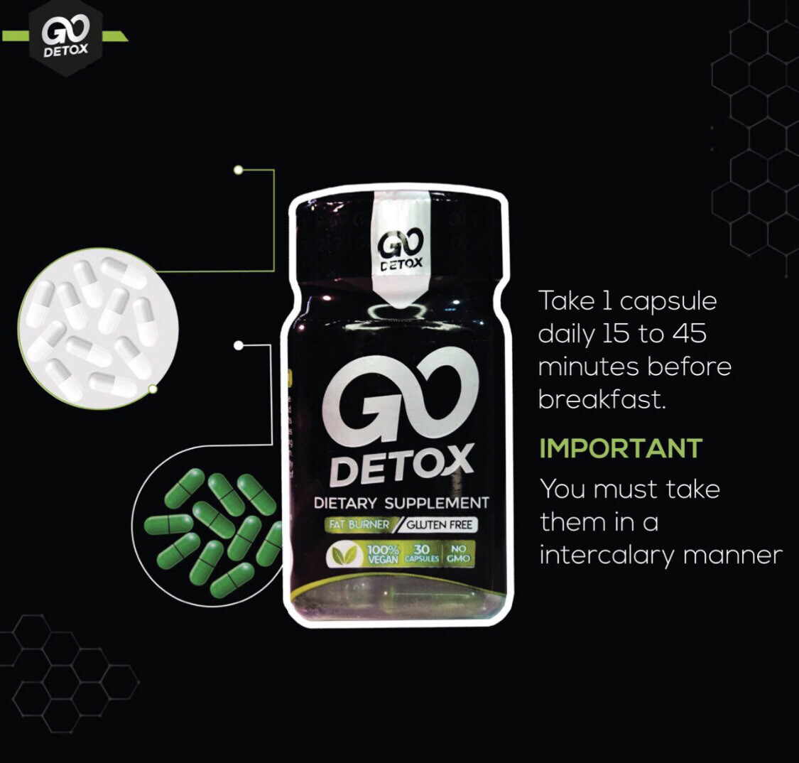 GO DETOX FAT BURNER/DIETARY WEIGHT LOSS SUPPLEMENT 100%VEGAN GLUTEN FREE