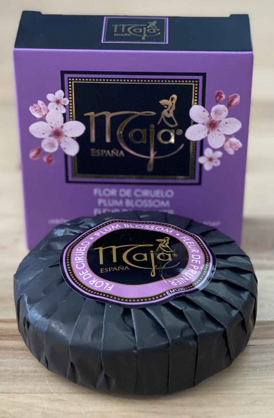 Maja España Luxury Perfumed Bar Soaps For All Skin Types Plum Blossom 3.5 Ounce