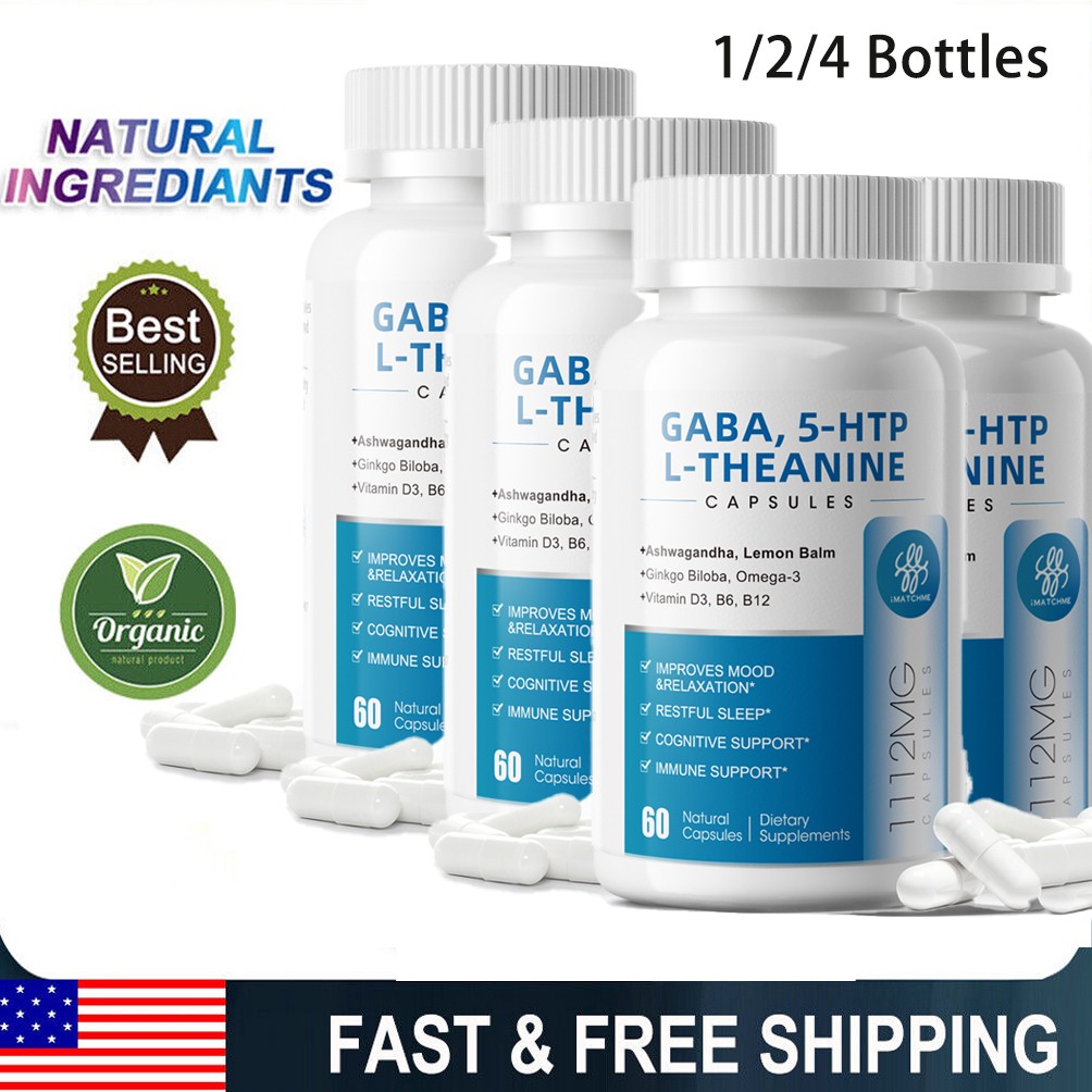 1/2/4x GABA (Gamma Aminobutyric Acid) 750mg + Vitamin B6 2mg, 60-240Capsules