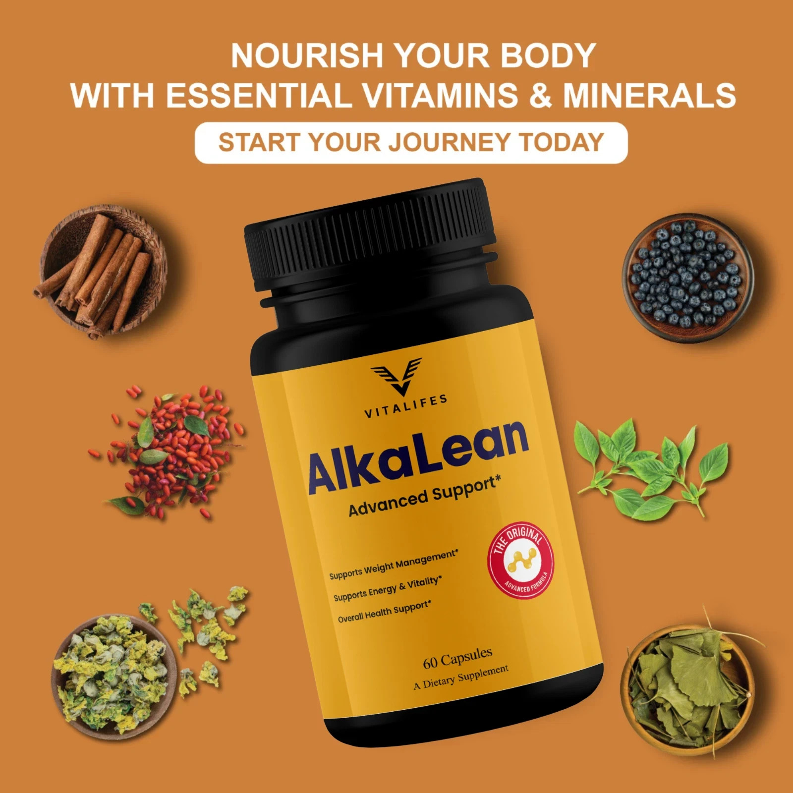 (5 pack) AlkaLean Weight Management Support, Alka Lean Advanced (300 Capsules)