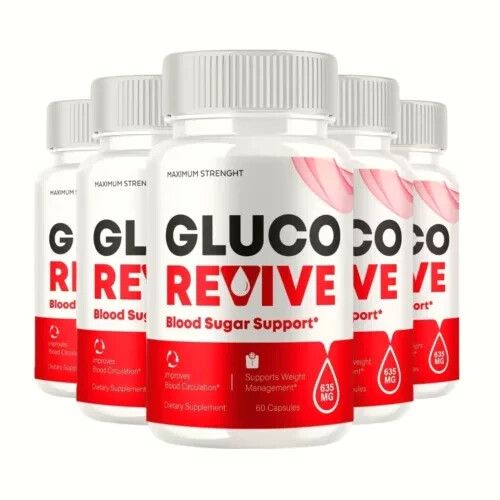 5-Pack Gluco Revive Blood Support Supplement GlucoRevive Pills – 300 Capsules