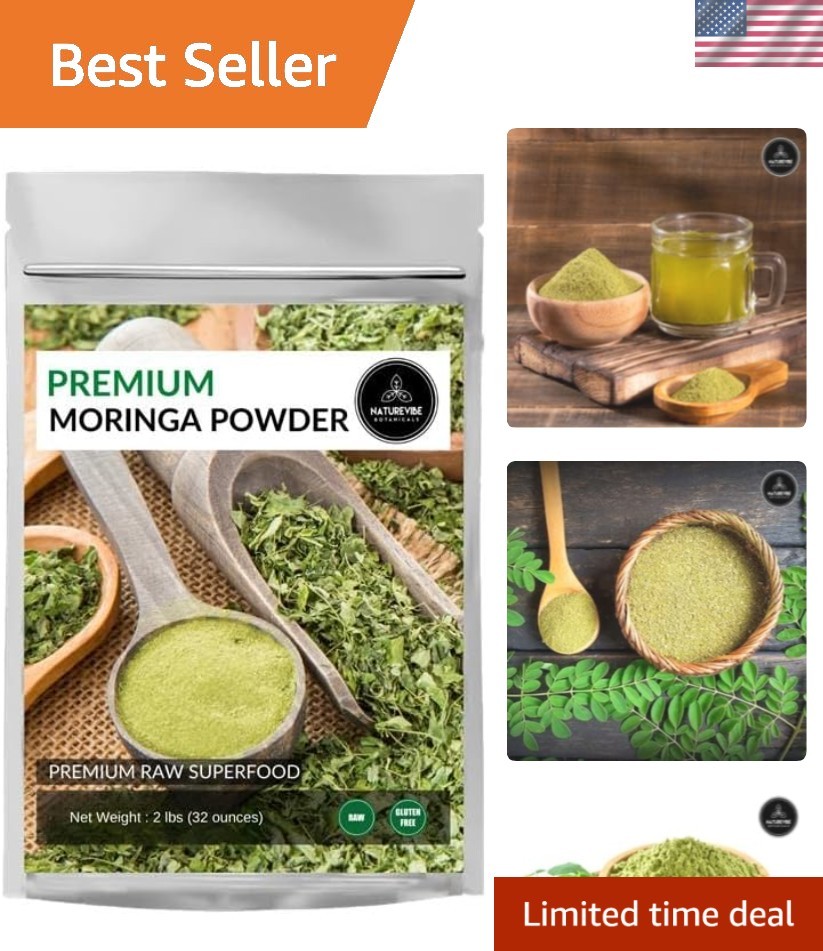 Moringa Powder 2lbs | Superfood with Powerful Antioxidants & Vital Nutrients