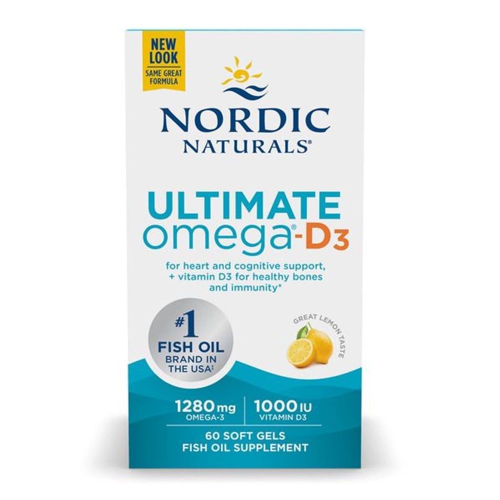 Nordic Naturals Ultimate Omega + CoQ10 1280mg Lemon 60 Soft Gels