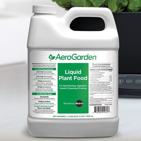 AeroGarden Hydroponic 1 Liter Liquid Plant Food Nutrients