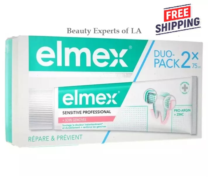 2 PACK Elmex Sensitive Professional + Gums Care 75ml Exp 02/2027