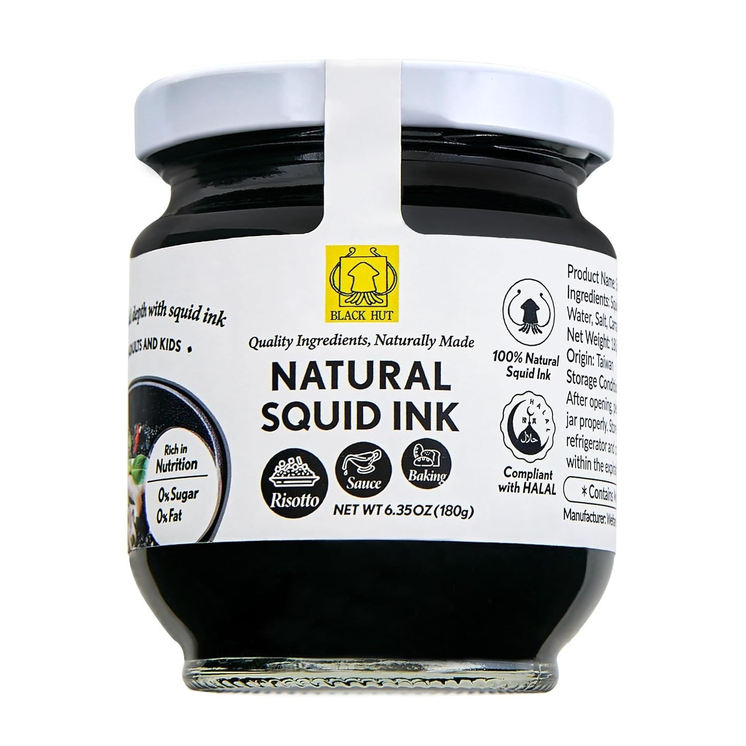 6.4OZ / 180g Black Hut Squid Ink Food Coloring Tinta Calamari for Rice Noodle…