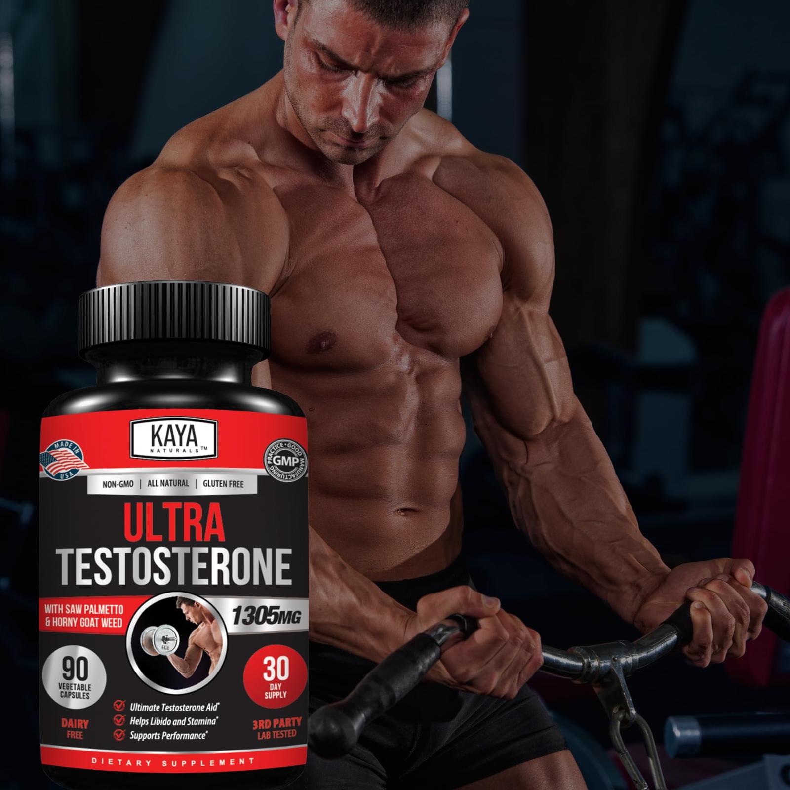 1 Pack TEST BOOST Max Sculptnation Testosterone Build Muscle Men Horny Goat Weed