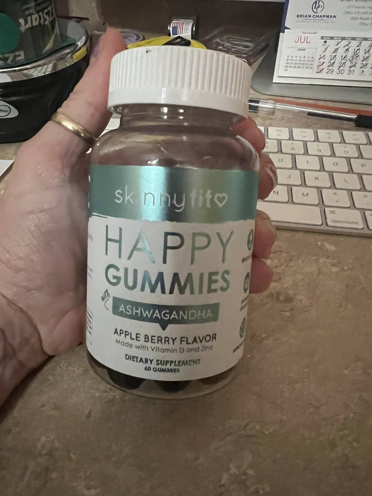 Skinnyfit Happy Gummies Ashwagandha Vitamin D , Zinc , Mood, Calmness, Stress
