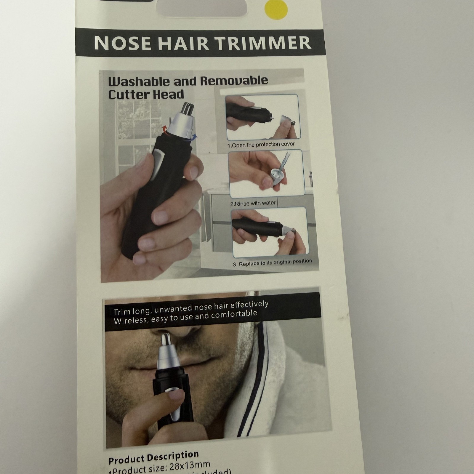 Wireless Nose Ear Hair Trimmer Face Eyebrow Mustache Beard Shaver Clipper Unisex