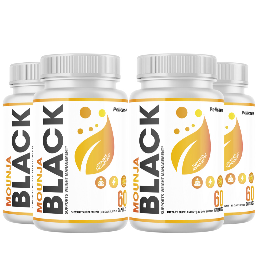 Mounja Black- Keto & Weight Support- 4 Bottles- 240 Capsules