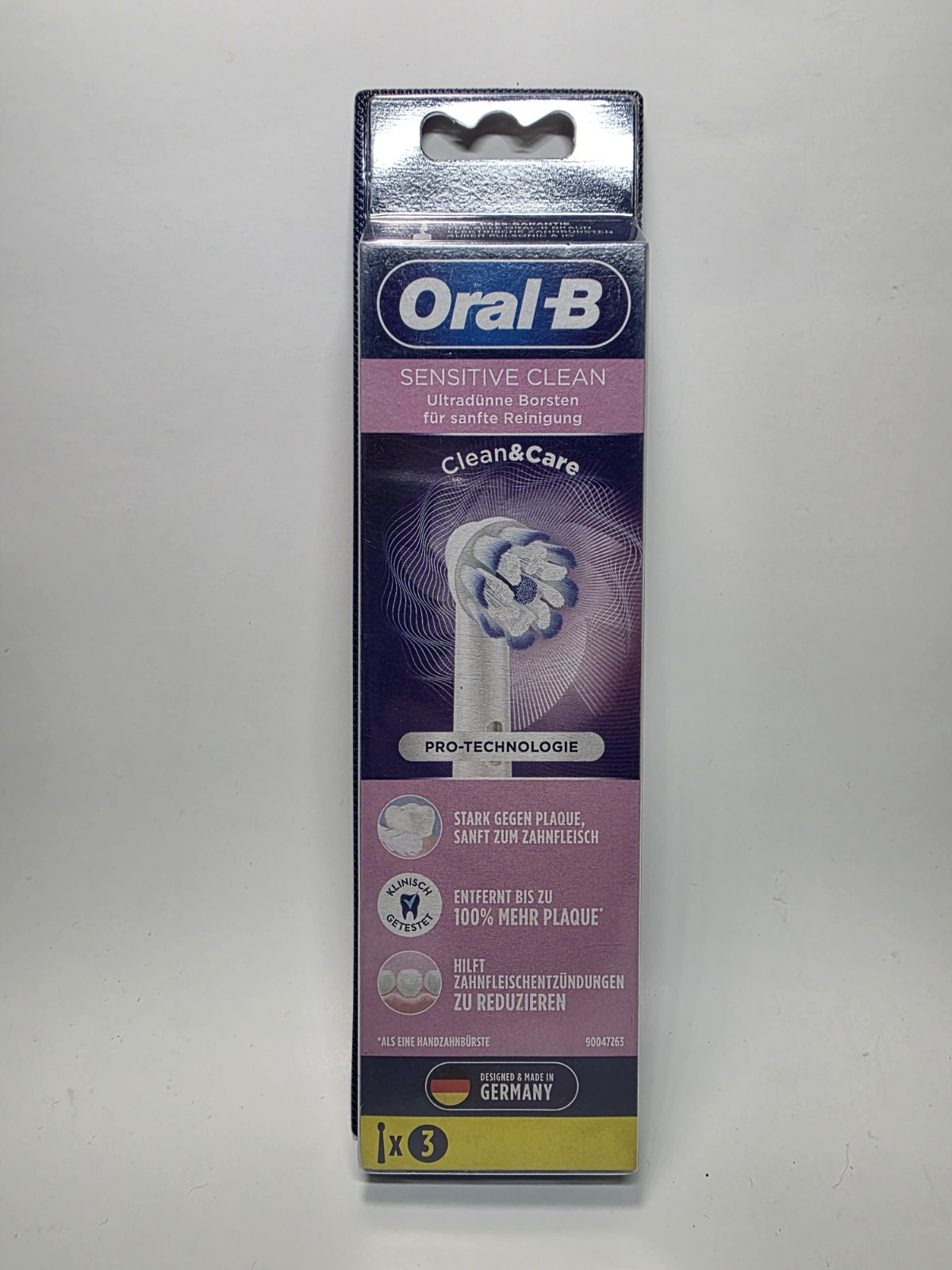 Oral B Sensitive Clean White Toothbrush Head – 3 count Made in Germany