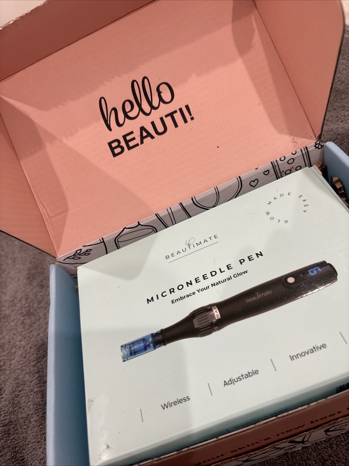 Professional Wireless Electric Microneedling Nano Pen with 10pcs Cartridges Kit
