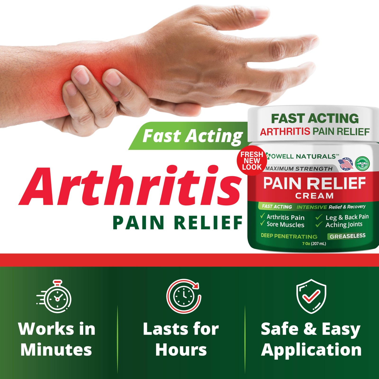 Deep Penetrating Pain Relief Cream, Maximum Strength Formula for Joints & Mus…