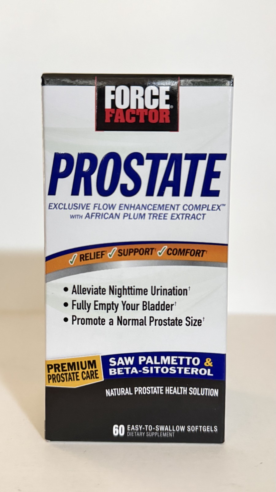 Force Factor Prostate With Beta-Sitosterol & Saw Palmetto – Exp 07/2028