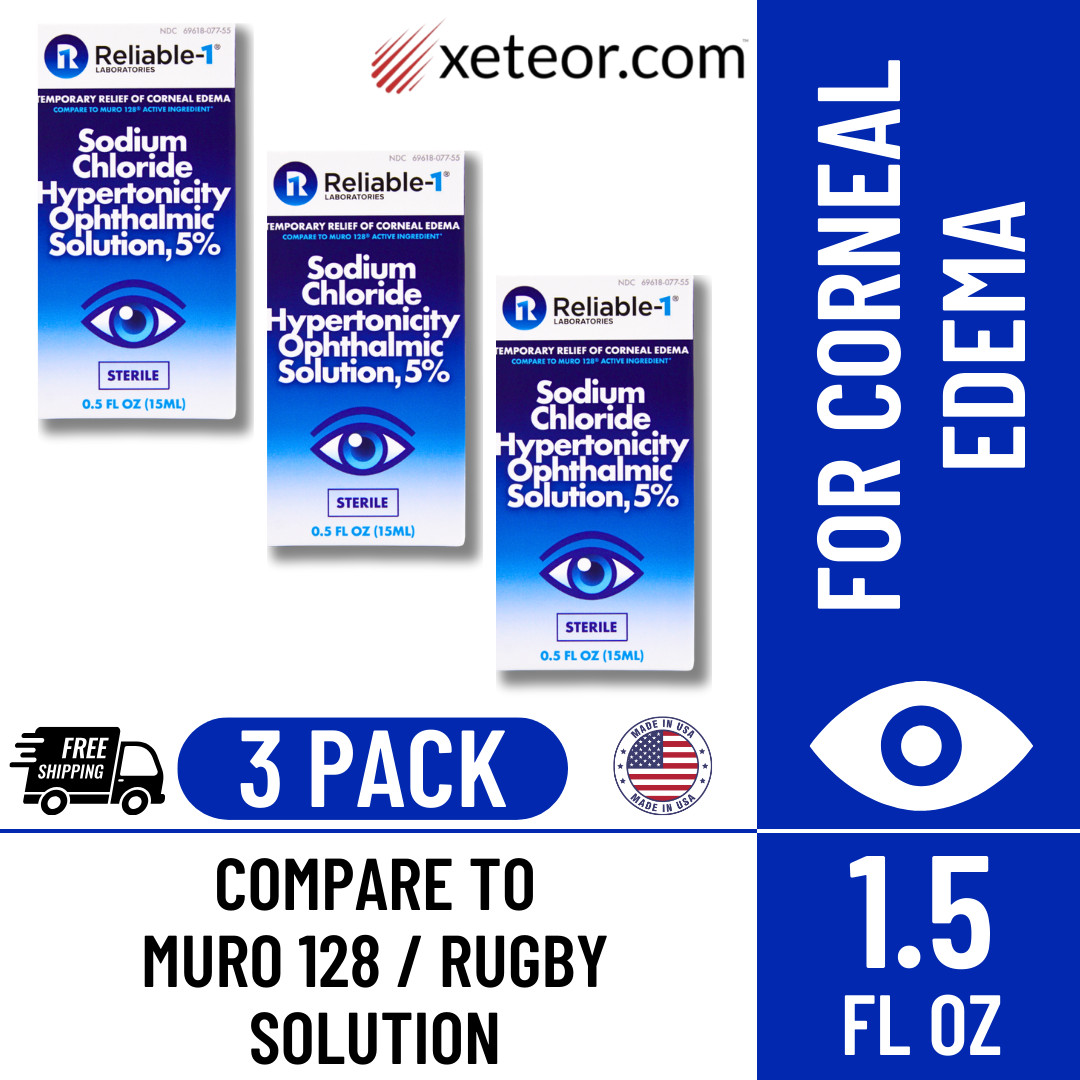 Reliable 1 Sodium Chloride 5% Solution – 3 Pack | Muro 128 / Rugby Alt (6-2027)