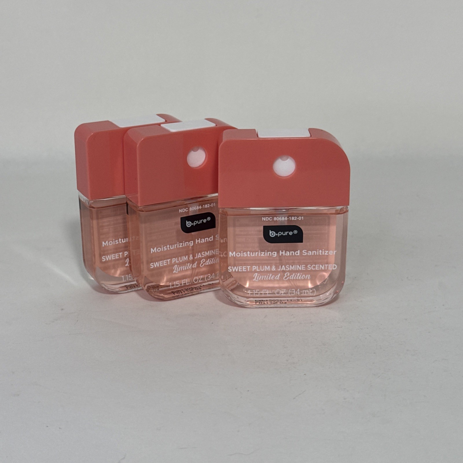 b.Pure Moisturizing Hand Sanitizer Sweet Plum and Jasmine Scented 1.15oz 3pack