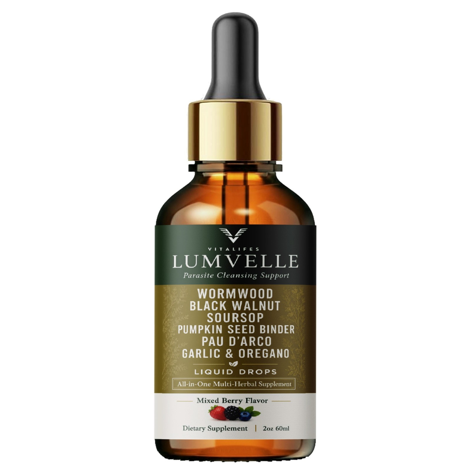 LUMVELLE Wild Harvested Wormwood Herbal Liquid Botanical Supplement Drops