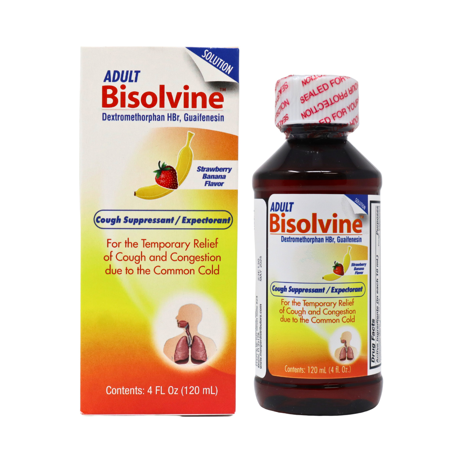 Bisolvine for Cough & Chest Congestion – Strawberry Banana Flavor 4 fl oz