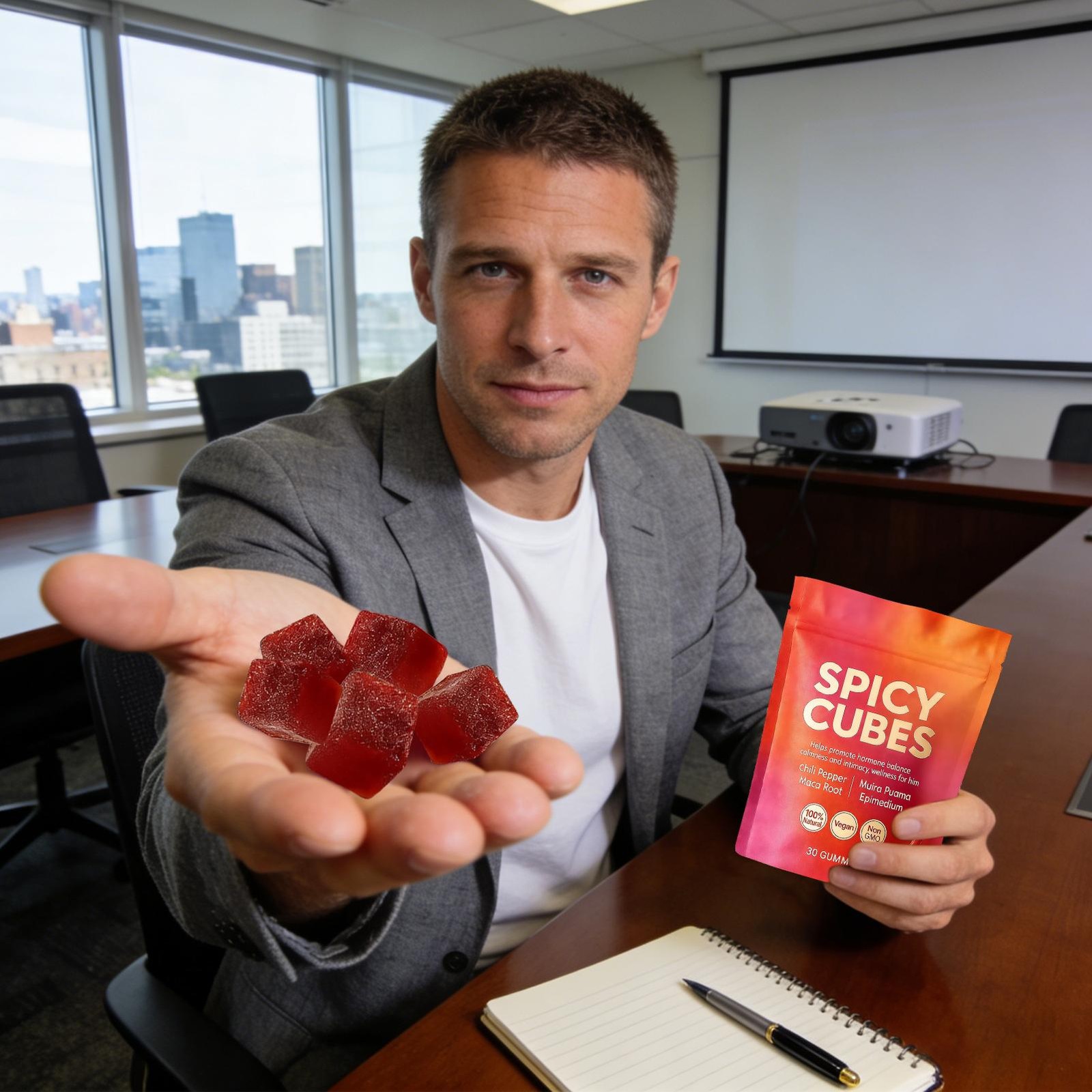 Spicy Effective Gummies 30 Counts Highly Cubes Intimacy Gummies