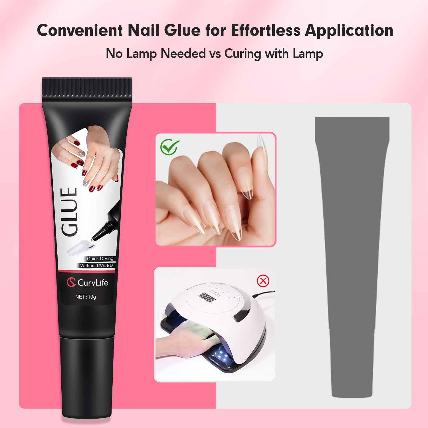 Quick Drying 10g Nail Glue & 10ml Remover for Press-On Nails – Long Lasting Acry