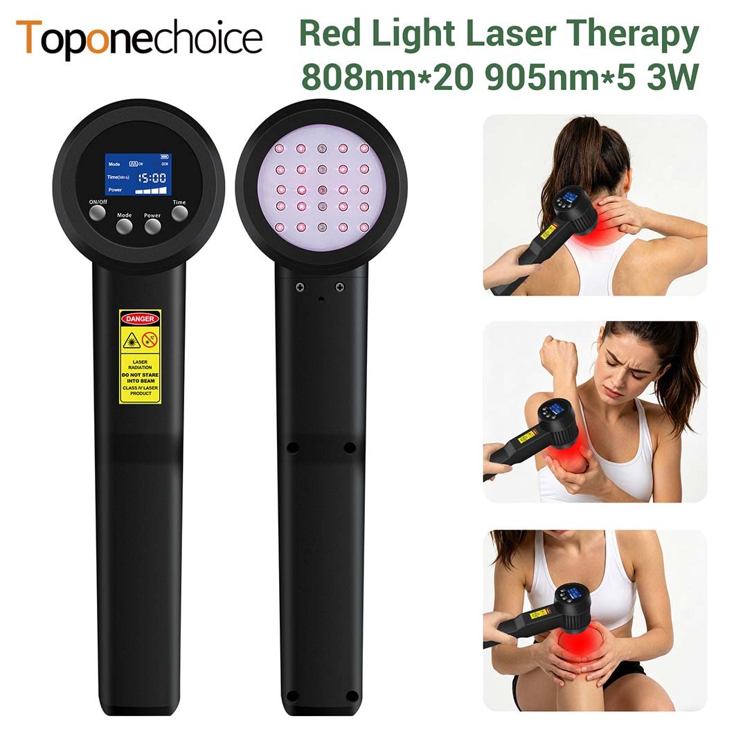 Class IV Laser Therapy Device 3000mW for Human Pain Relief 25 Diodes Home Use