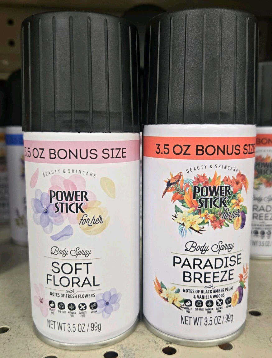 Power Stick for Her Soft Floral Body Spray 3.5 oz Vegan Cruelty-Free