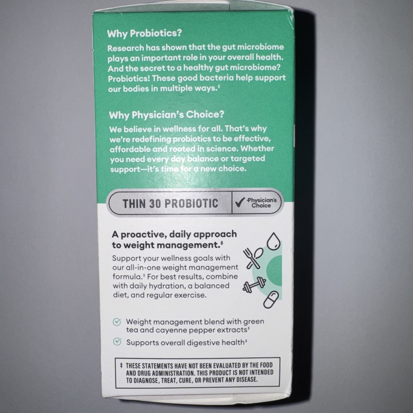 Physician’s Choice Thin 30 Probiotic Electrolytes Capsules – 30ct 06/02/2027