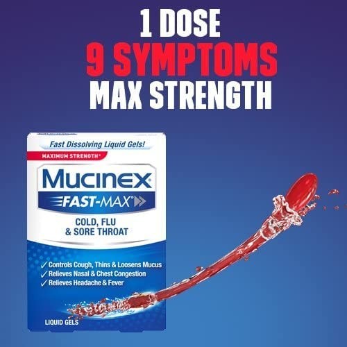 Effective Cold and Flu Relief Liquid Gels Pack of 2 – Fast-Acting for Adults