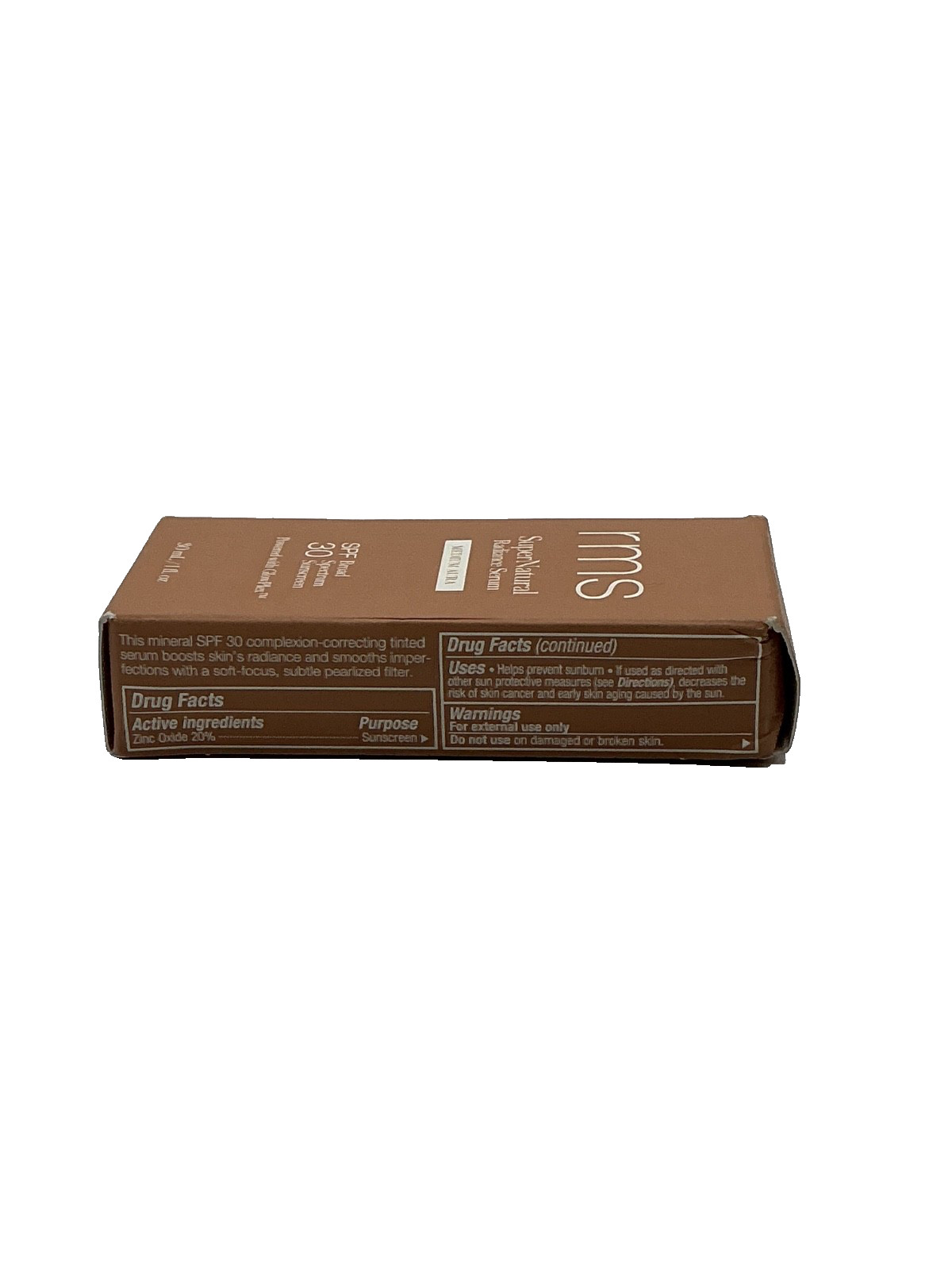 RMS Beauty- SuperNatural Radiance Serum SPF 30- Medium Aura- NIB 08/2027