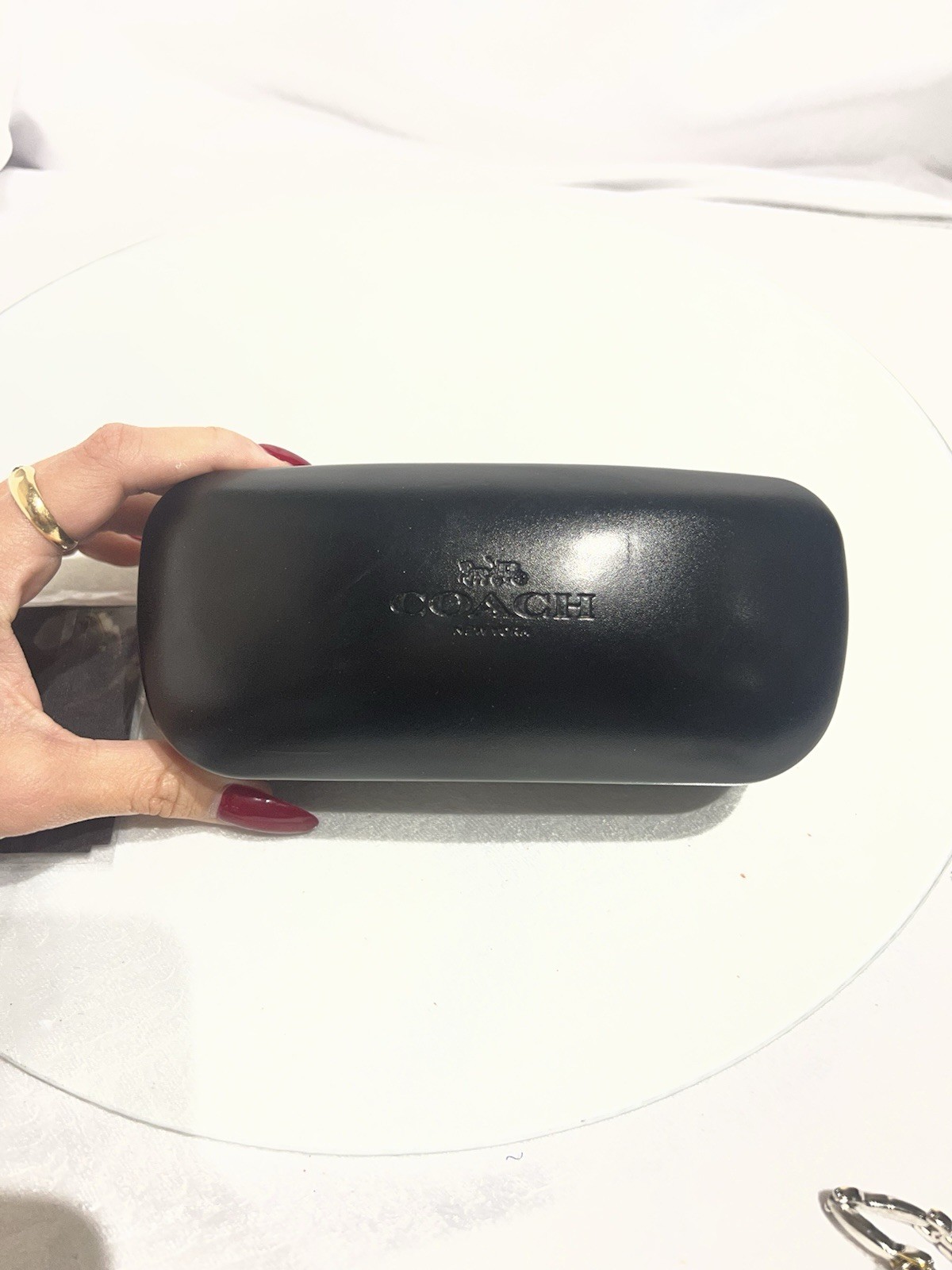 Coach Eyeglasses Case Hard Shell Clamshell Sunglasses in Black